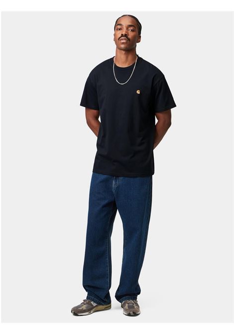 ss chase t-shirt man dark navy CARHARTT WIP | I02639100H.XX